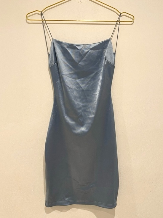 Windsor Dresses & Skirts - Windsor Satin Blue Mini Dress Size Small